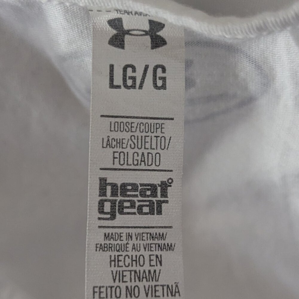 Under Armour White Racerback Tank with Black Graphic - Picture 6 of 7